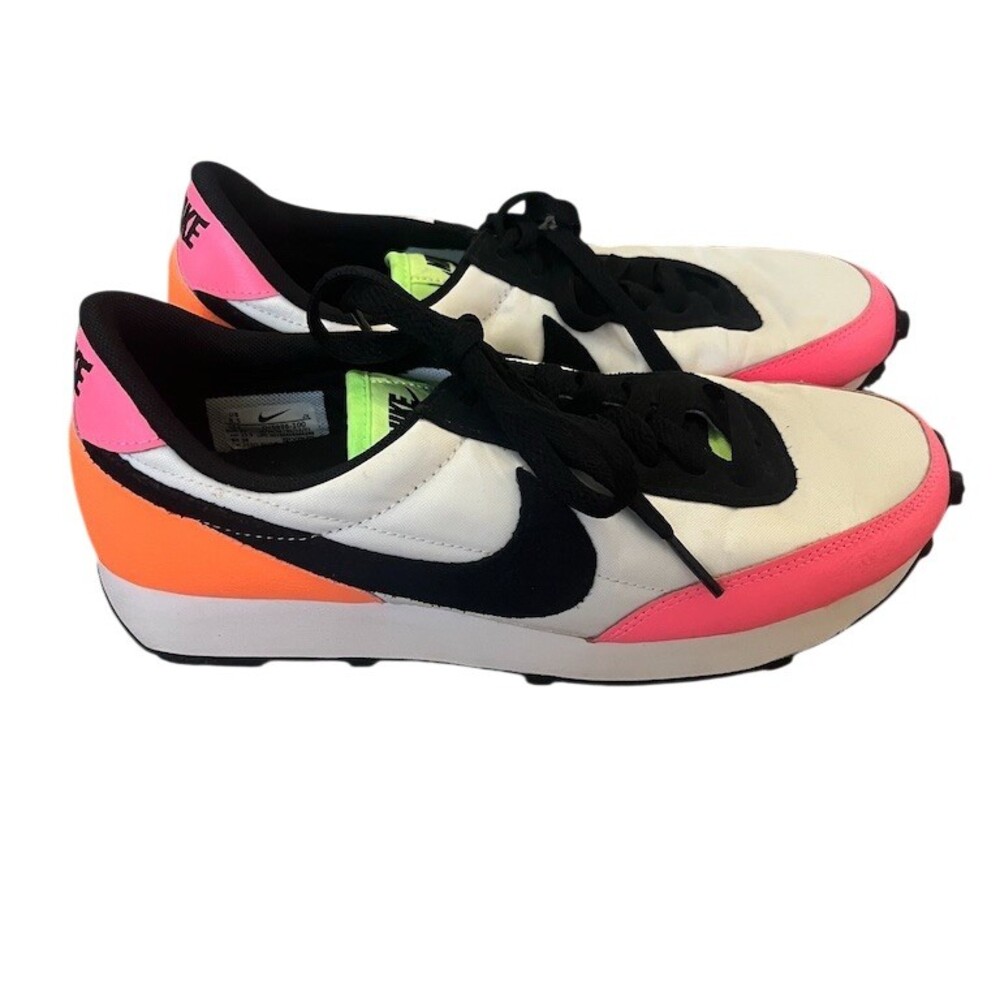 Nike Daybreak Womens Sneakers Size 8.5 White Black Pink Orange Volt